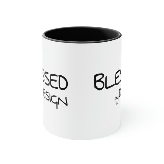 Two-tone Accent Ceramic Mug 11oz - Blessed by Design Illustration-1