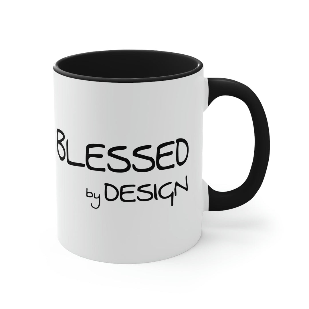 Two-tone Accent Ceramic Mug 11oz - Blessed by Design Illustration-0