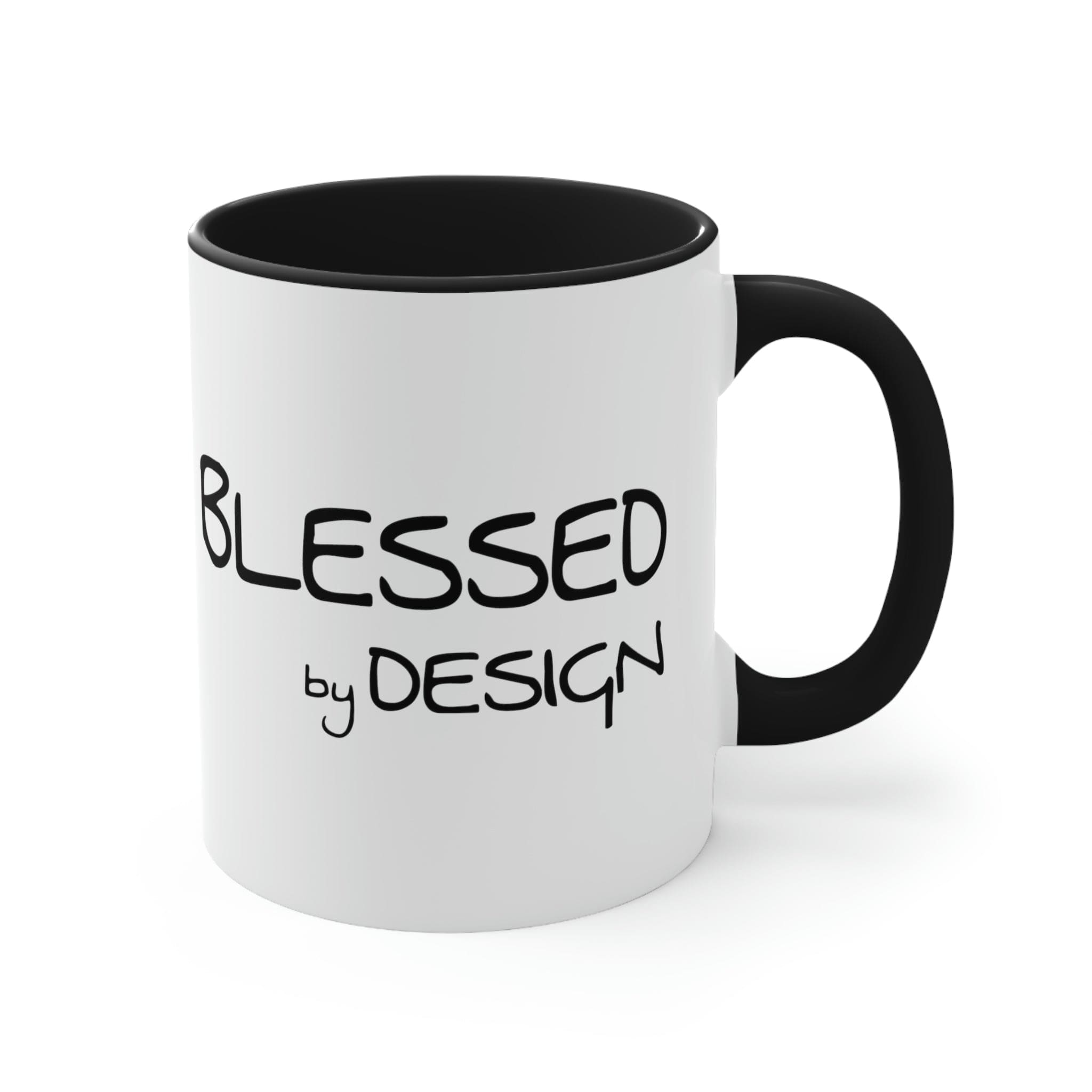 Two-tone Accent Ceramic Mug 11oz - Blessed by Design Illustration-0