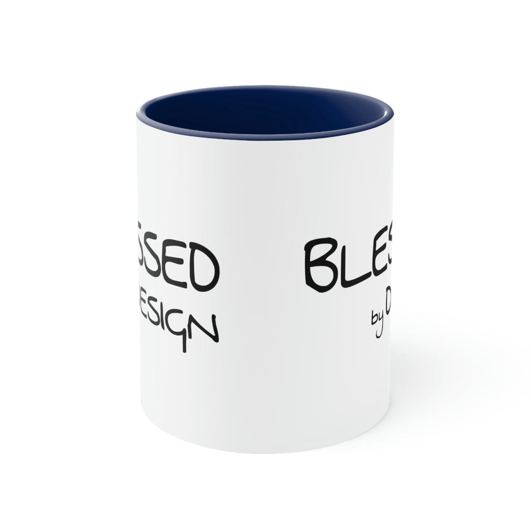 Two-tone Accent Ceramic Mug 11oz - Blessed by Design Illustration-4