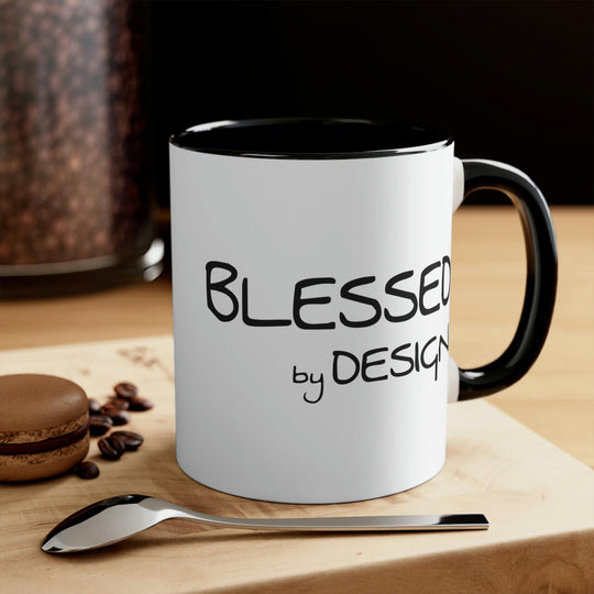 Two-tone Accent Ceramic Mug 11oz - Blessed by Design Illustration-3