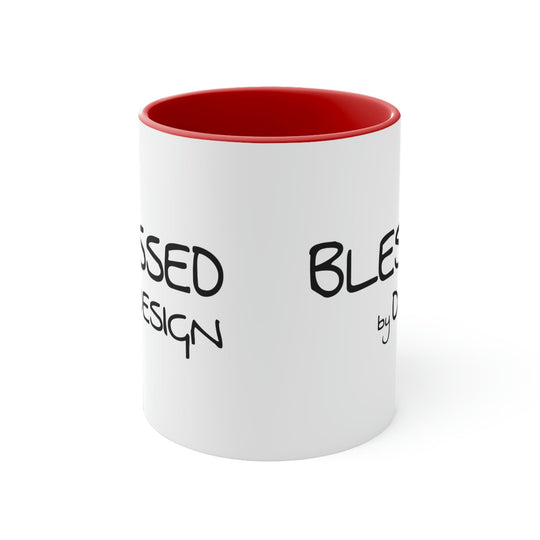 Two-tone Accent Ceramic Mug 11oz - Blessed by Design Illustration-7