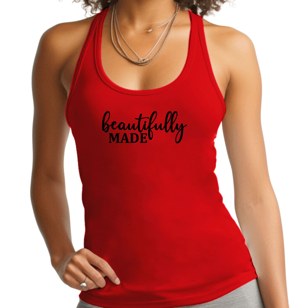 Womens Fitness Tank Top Graphic T-shirt - Beautifully Made --1
