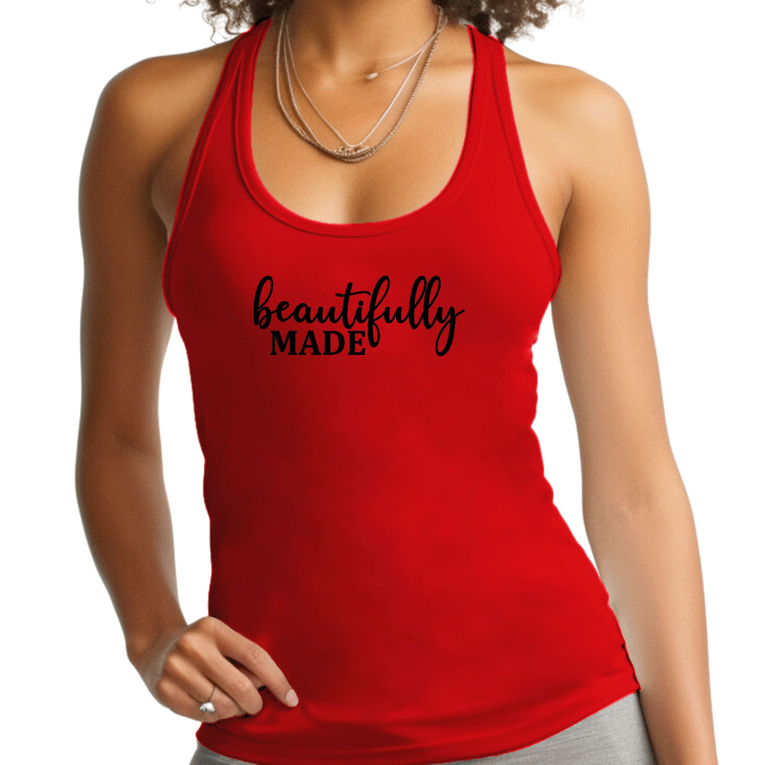 Womens Fitness Tank Top Graphic T-shirt - Beautifully Made --1