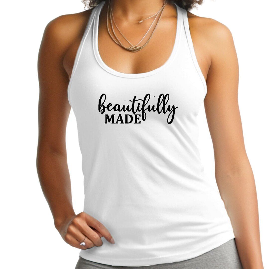Womens Fitness Tank Top Graphic T-shirt - Beautifully Made --0