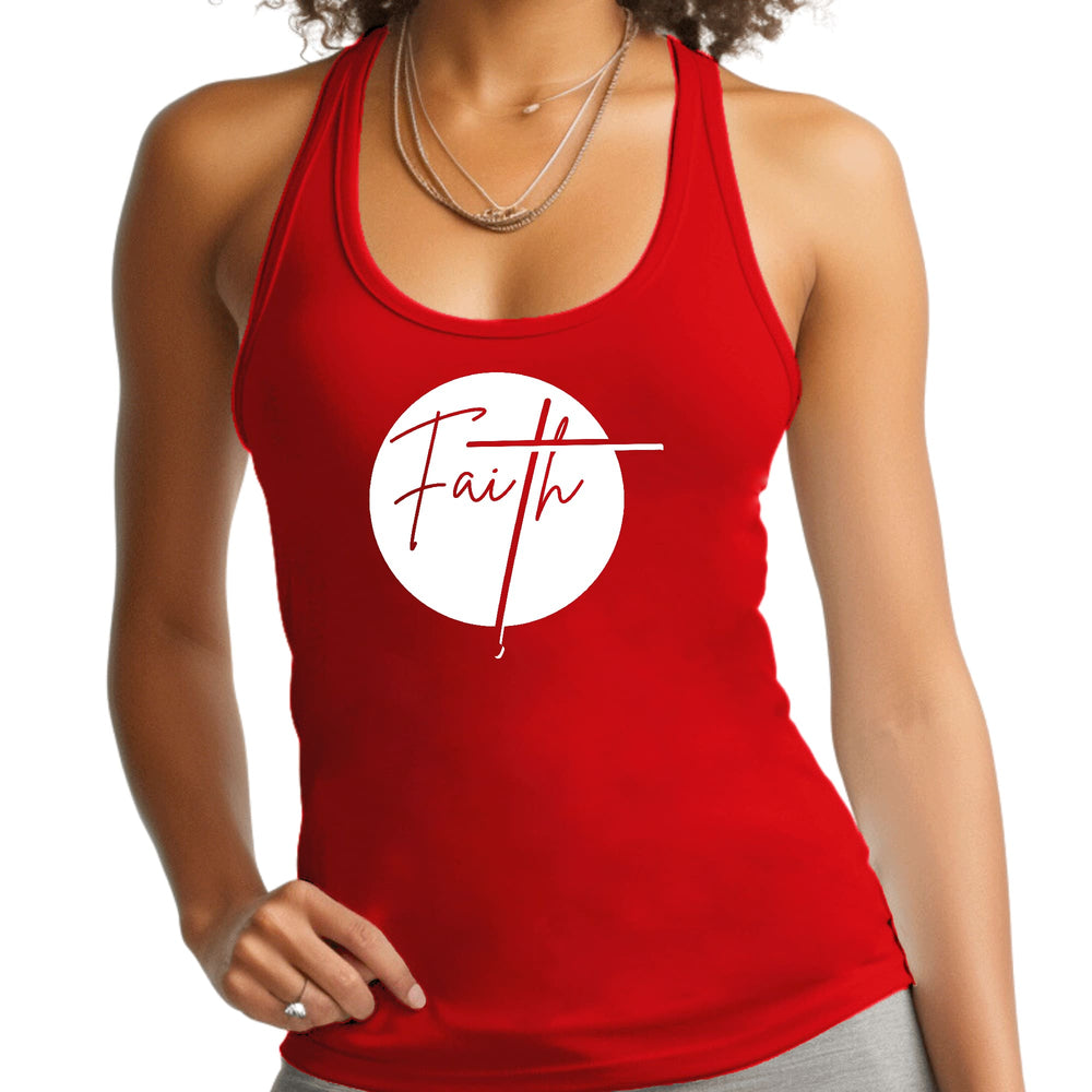 Womens Fitness Tank Top Graphic T-shirt Faith-1