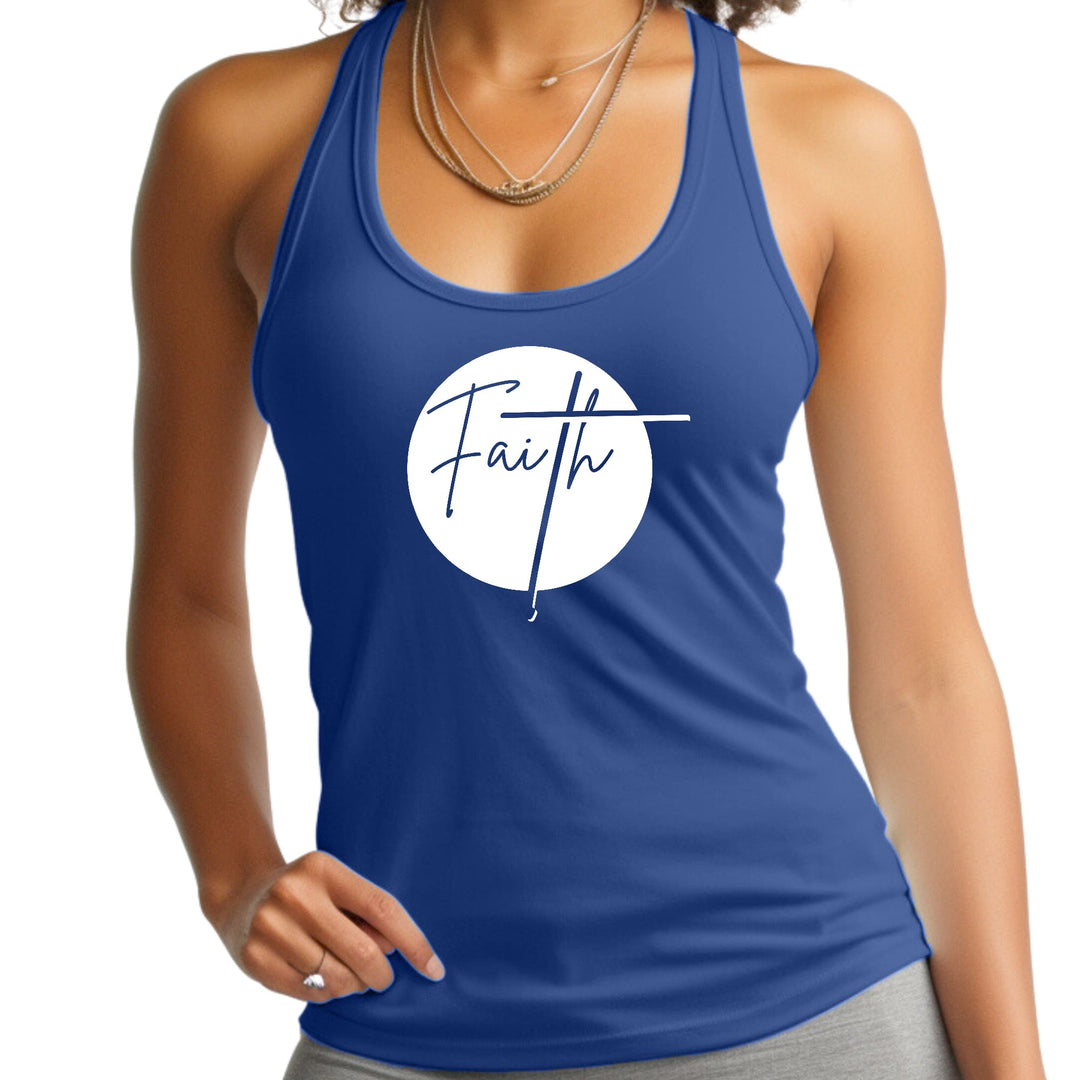 Womens Fitness Tank Top Graphic T-shirt Faith-3