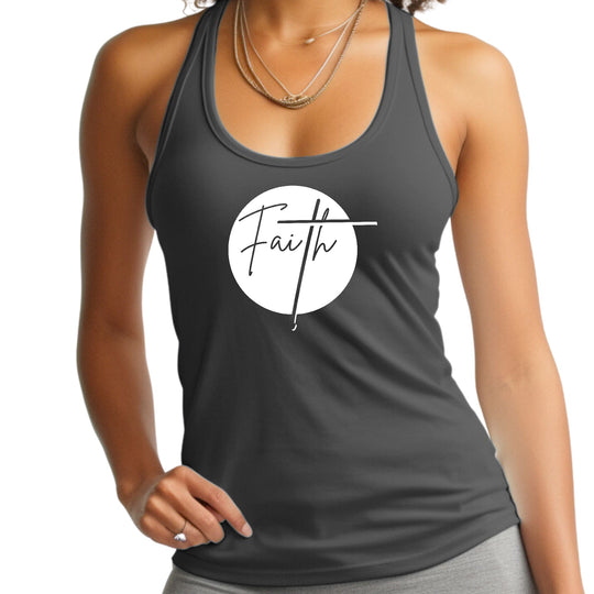 Womens Fitness Tank Top Graphic T-shirt Faith-4