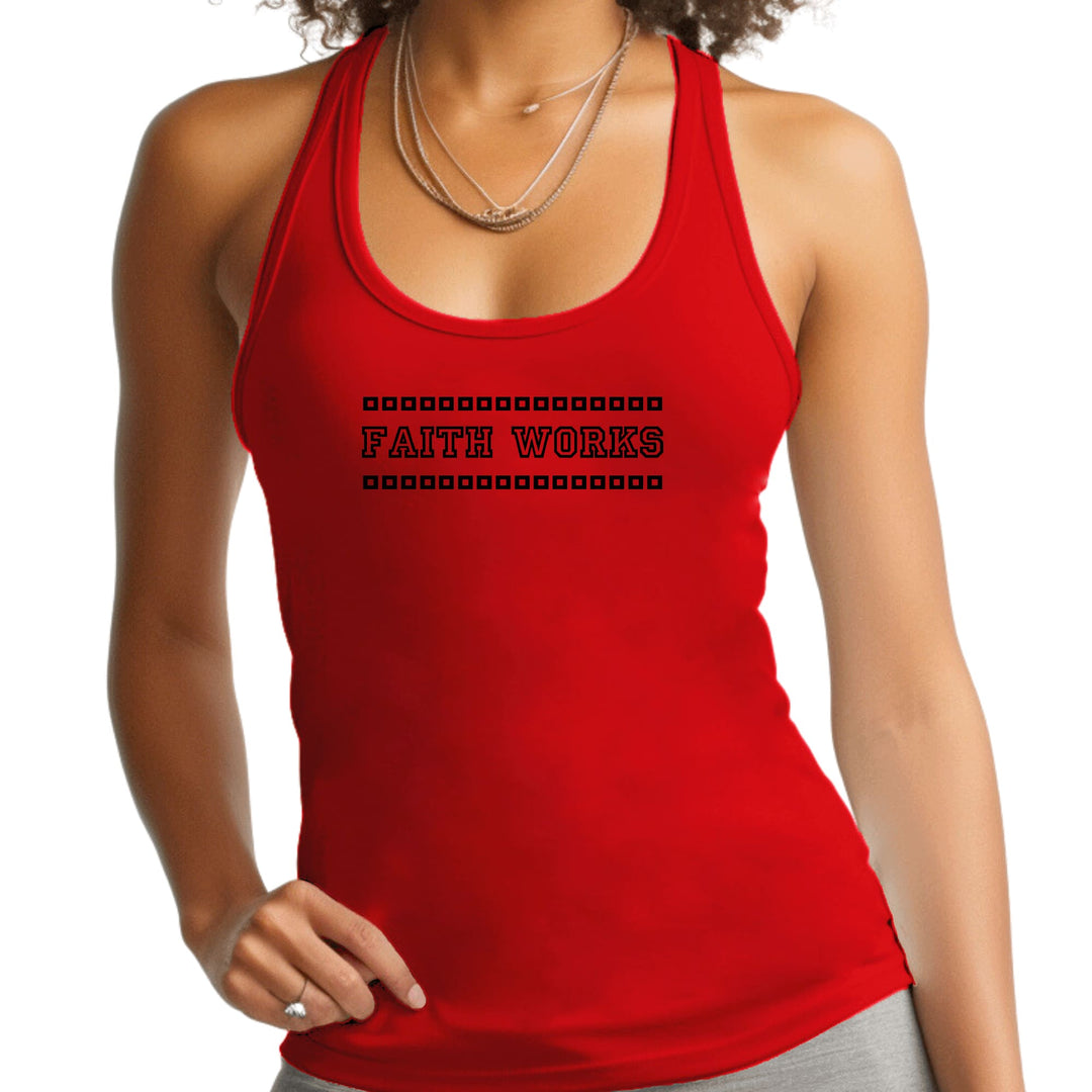 Womens Fitness Tank Top Graphic T-shirt - Faith Works-1