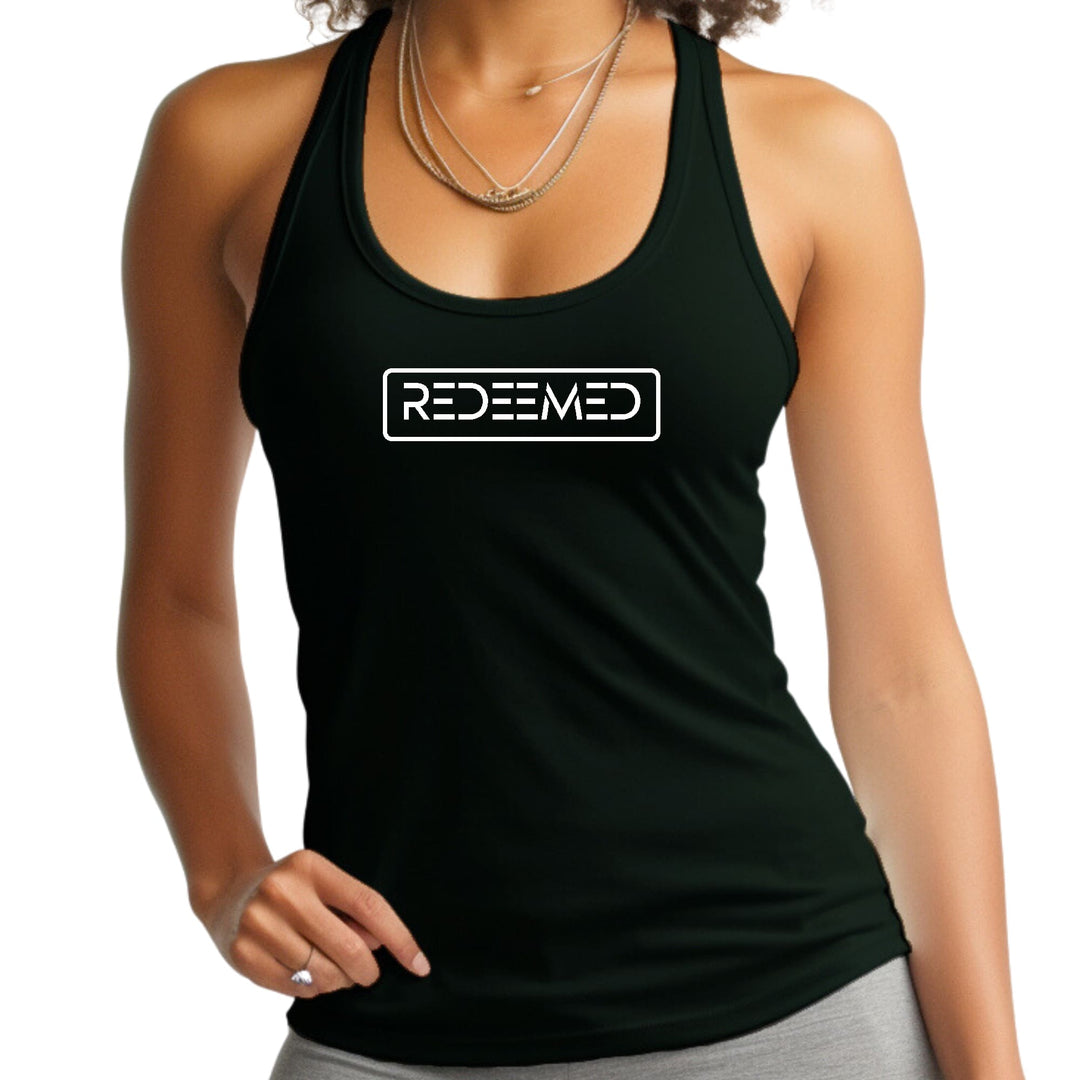 Womens Fitness Tank Top Graphic T-shirt Redeemed-0