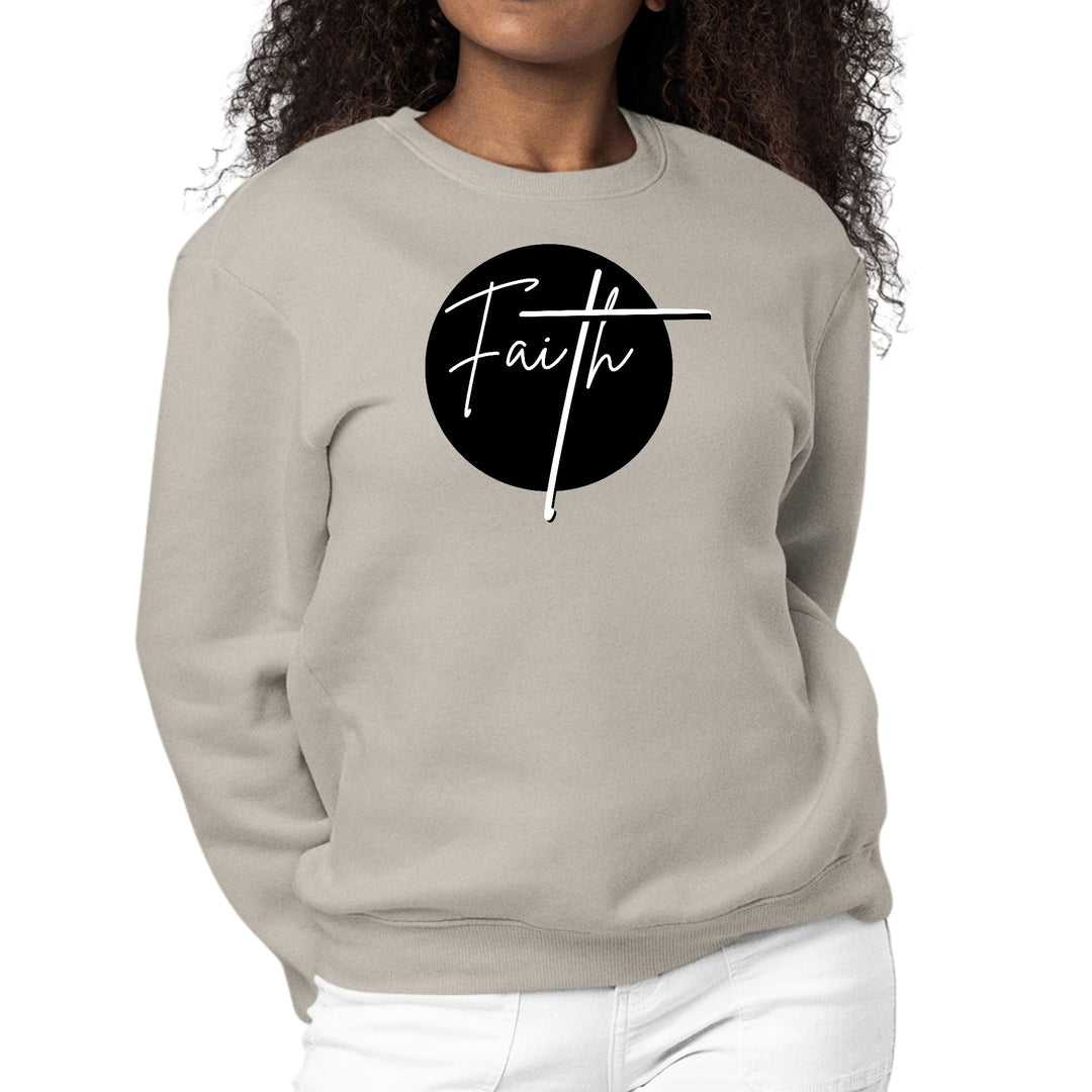 Womens Graphic Sweatshirt Faith Print-4