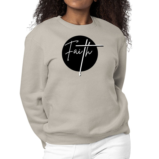 Womens Graphic Sweatshirt Faith Print-4