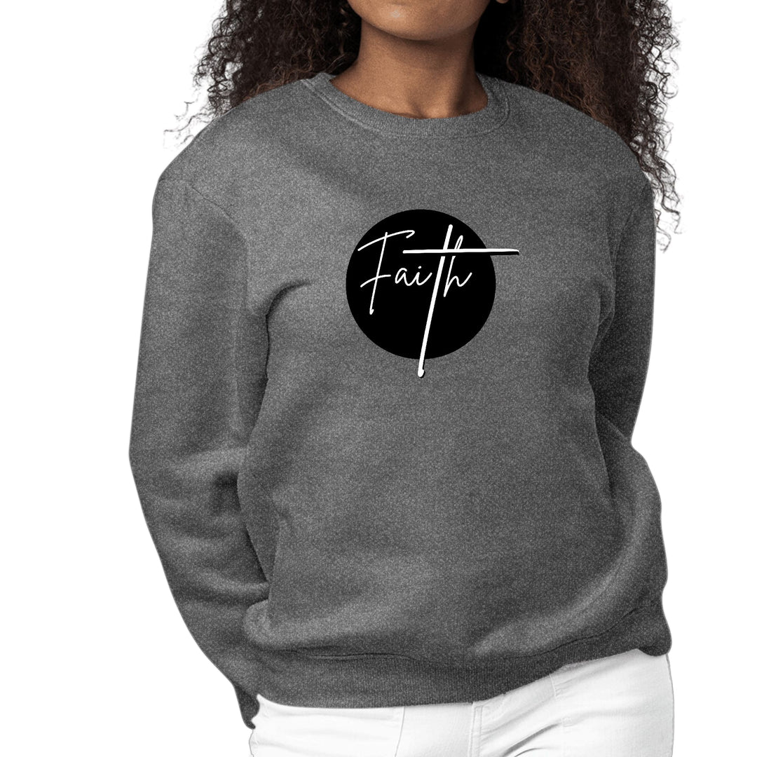 Womens Graphic Sweatshirt Faith Print-6