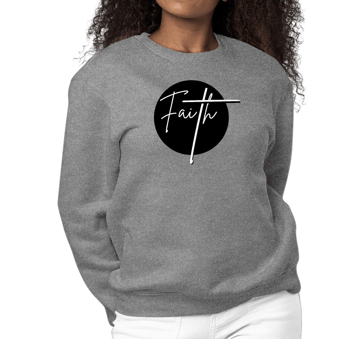 Womens Graphic Sweatshirt Faith Print-7
