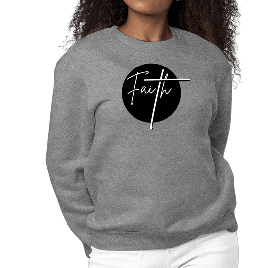 Womens Graphic Sweatshirt Faith Print-7