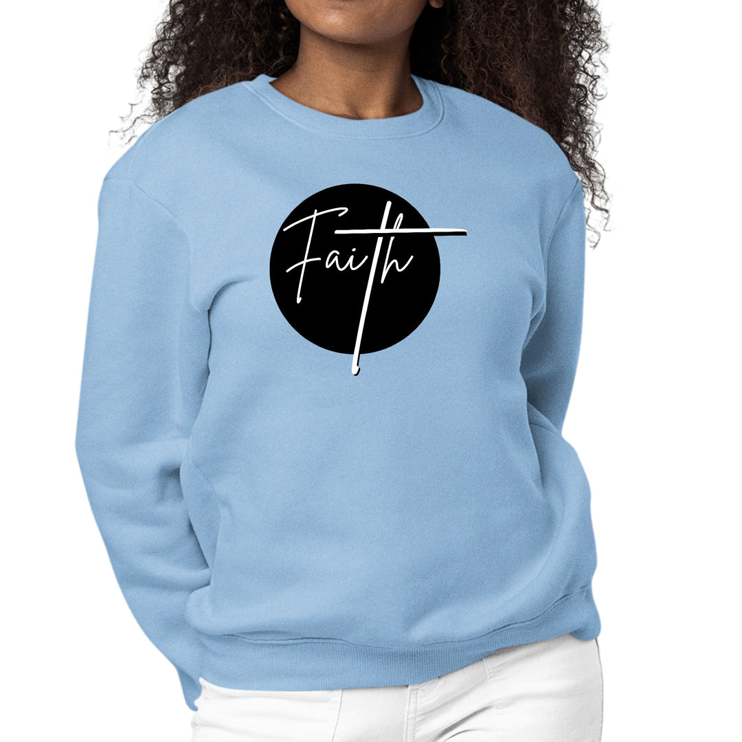Womens Graphic Sweatshirt Faith Print-5