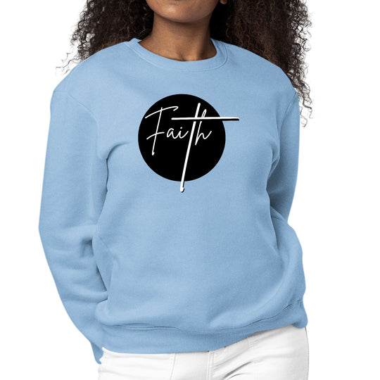 Womens Graphic Sweatshirt Faith Print-5