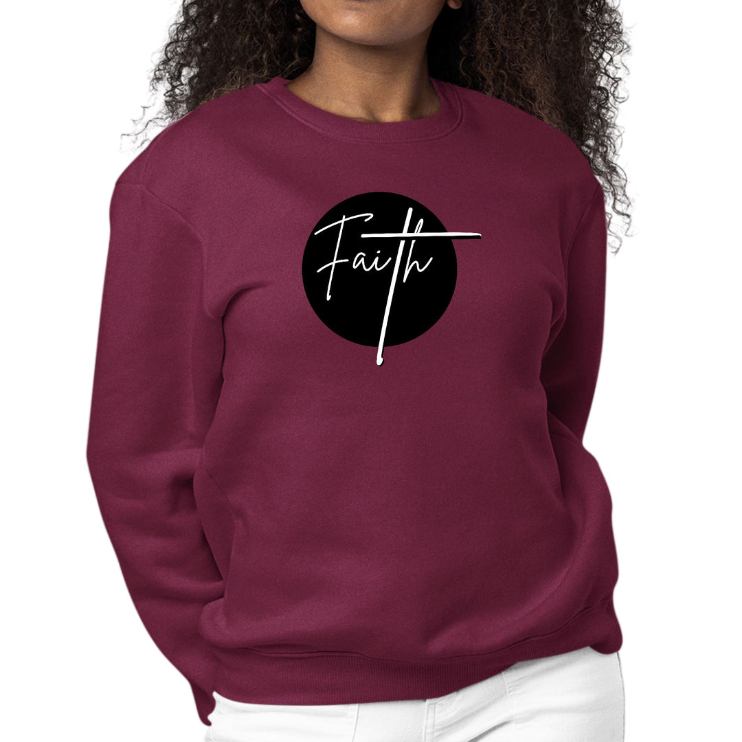 Womens Graphic Sweatshirt Faith Print-3