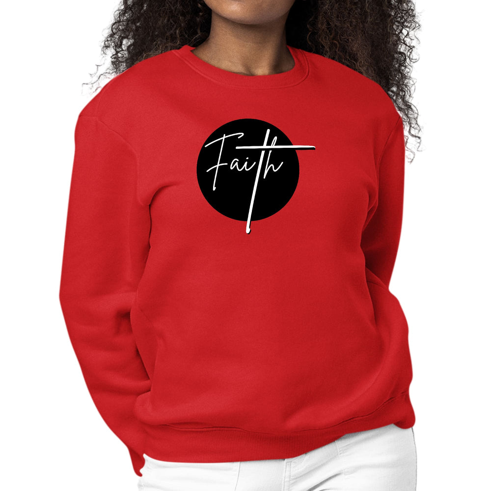 Womens Graphic Sweatshirt Faith Print-1