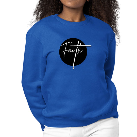 Womens Graphic Sweatshirt Faith Print-2