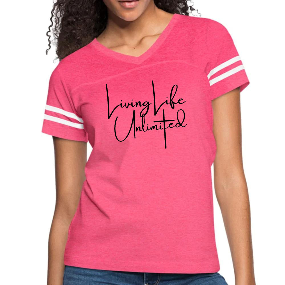 Womens Vintage Sport Graphic T-shirt - Living Life Unlimited-1